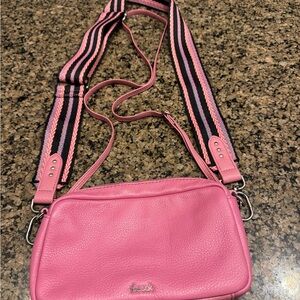 The Sak Pink Leather Crossbody 2 Straps L9 H5.5 NWOT